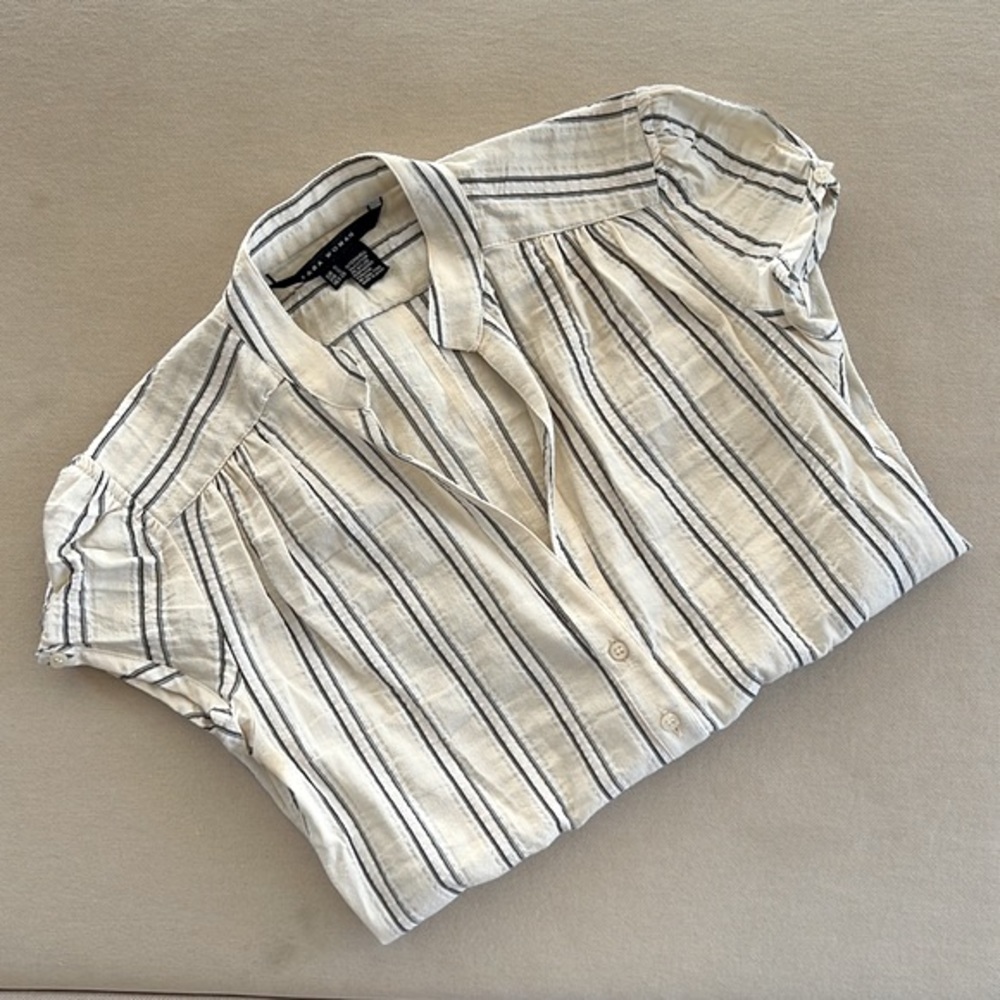 Zara Woman Striped Buttondown - Picture 3 of 8